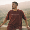 Abundance oversized t-shirt worn by a male model — exact print