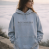 Boundless fleece hoodie worn — exact print