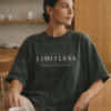 Limitless oversized tee worn — exact print