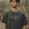 Grateful snow-washed tee worn by a male model — exact print