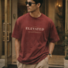 Elevated essential tee worn by a male model — exact print