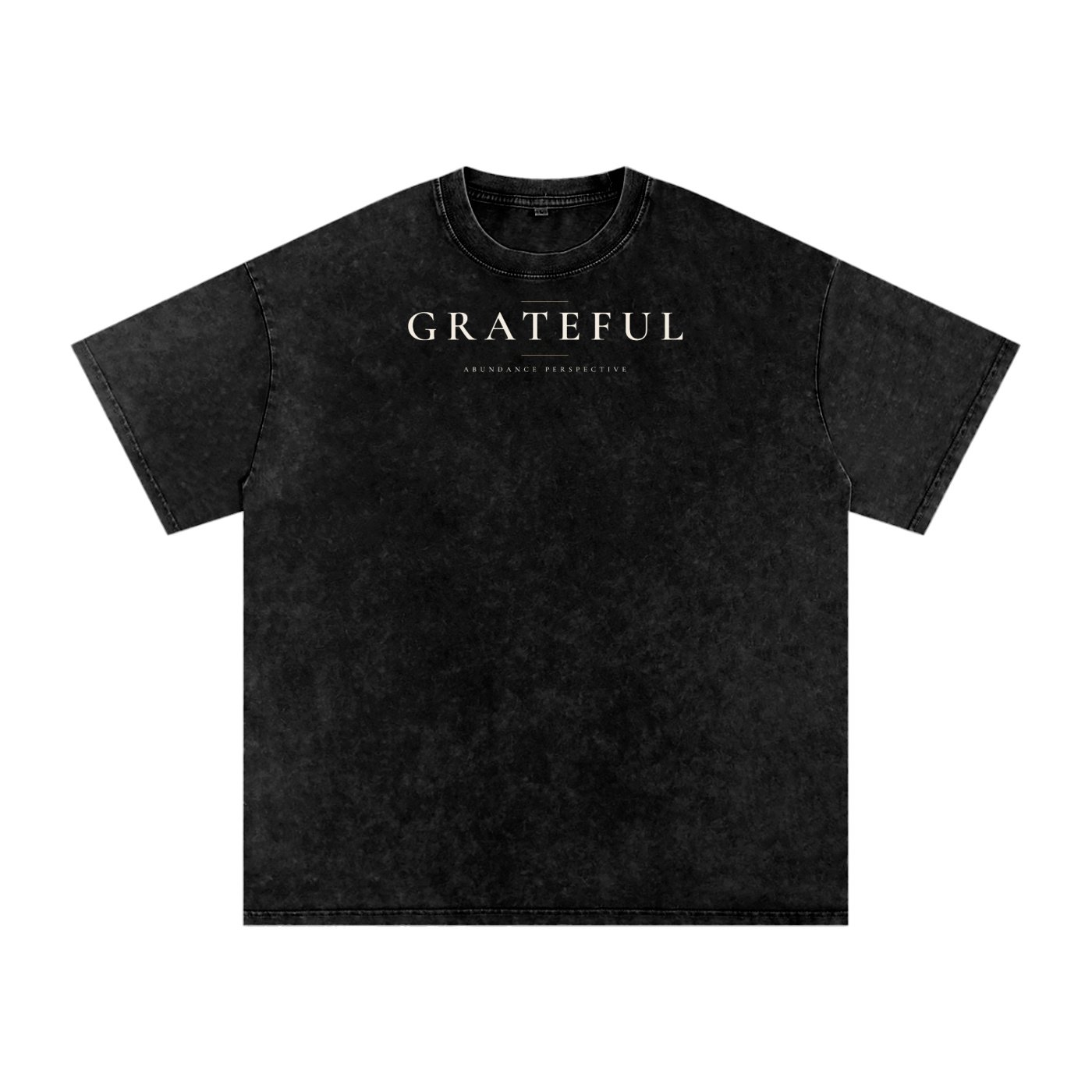 Grateful Snow-Washed Tee — Abundance Perspective