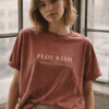 Flourish snow-washed tee worn — exact print