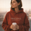 Grateful fleece hoodie worn — exact print