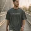 Limitless oversized tee worn by a male model — exact print