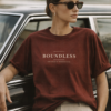 Boundless cotton tee worn — exact print