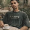 Thrive snow-washed tee worn by a male model — exact print